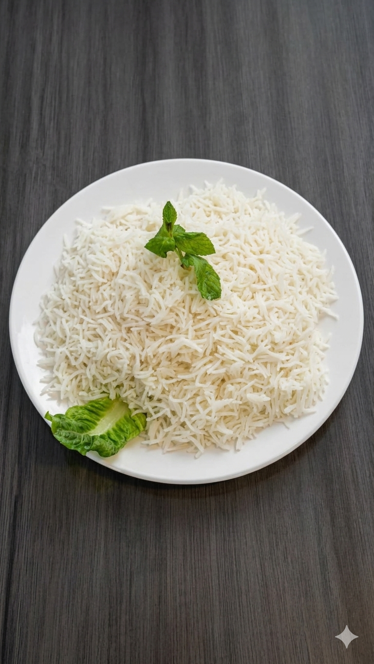 Plain white rice
