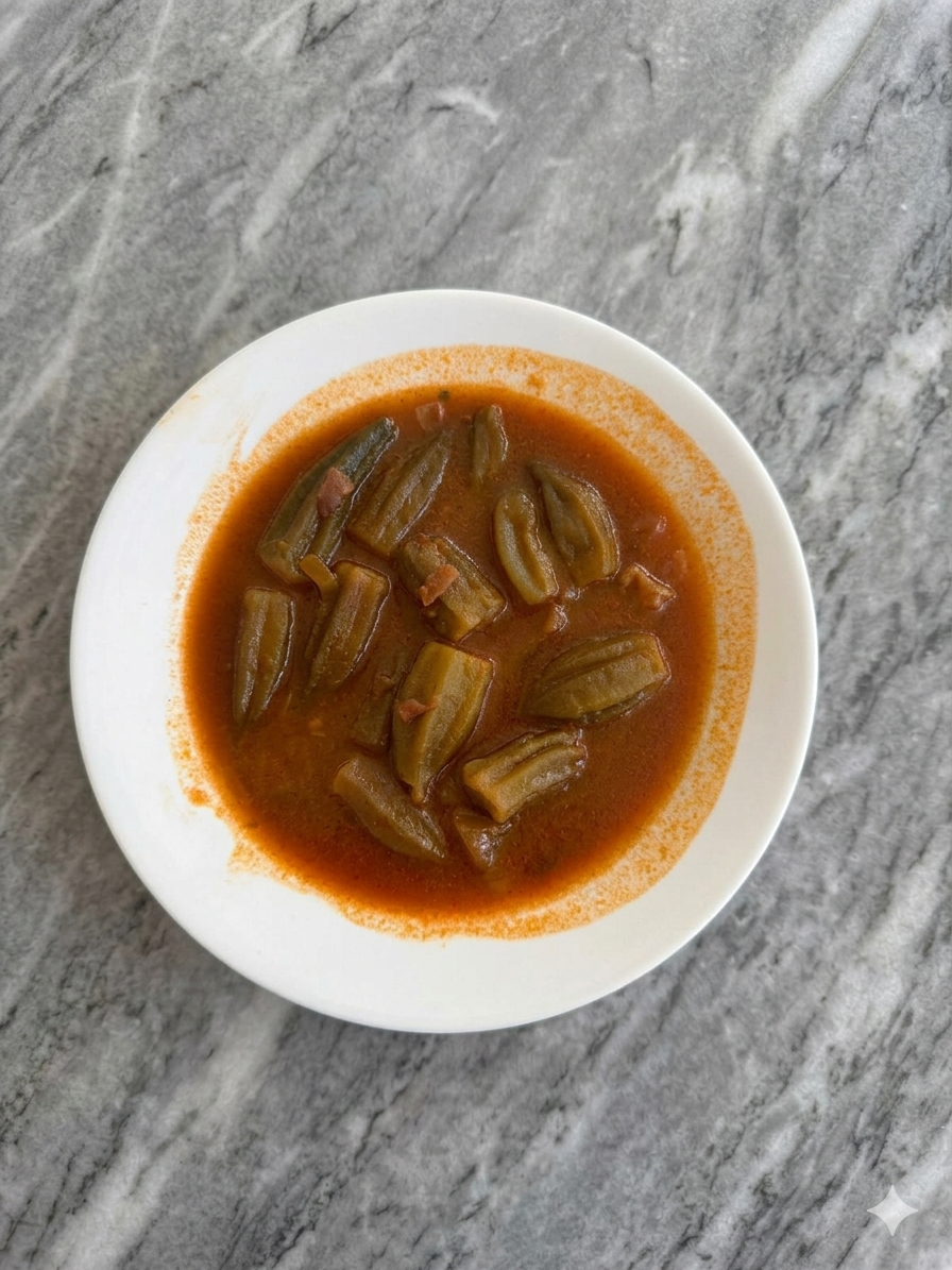Okra with meat