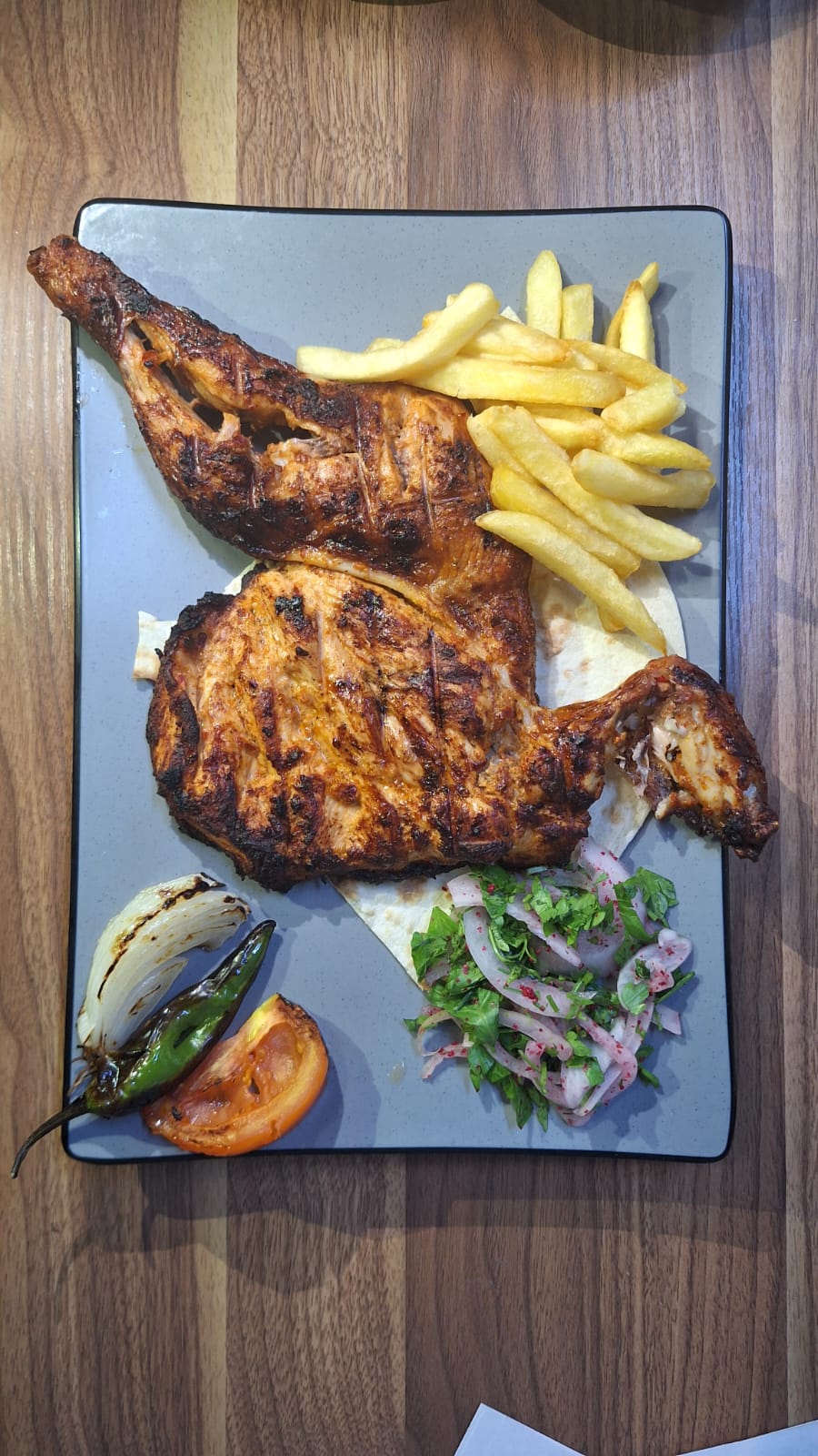 Roasted chicken with potatoes (Half)